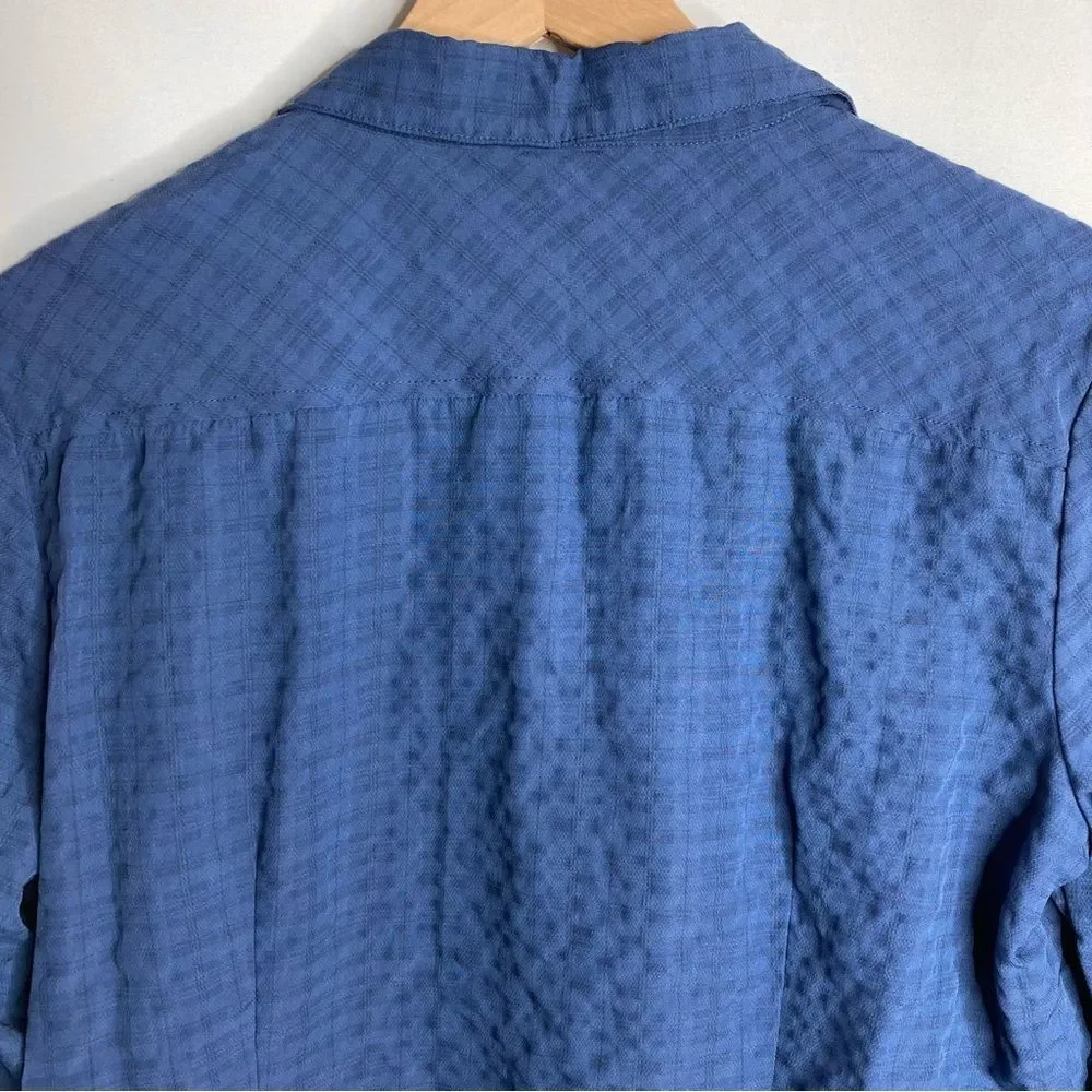 Eddie Bauer Blue Button Up Outdoors Top Size Large Women's